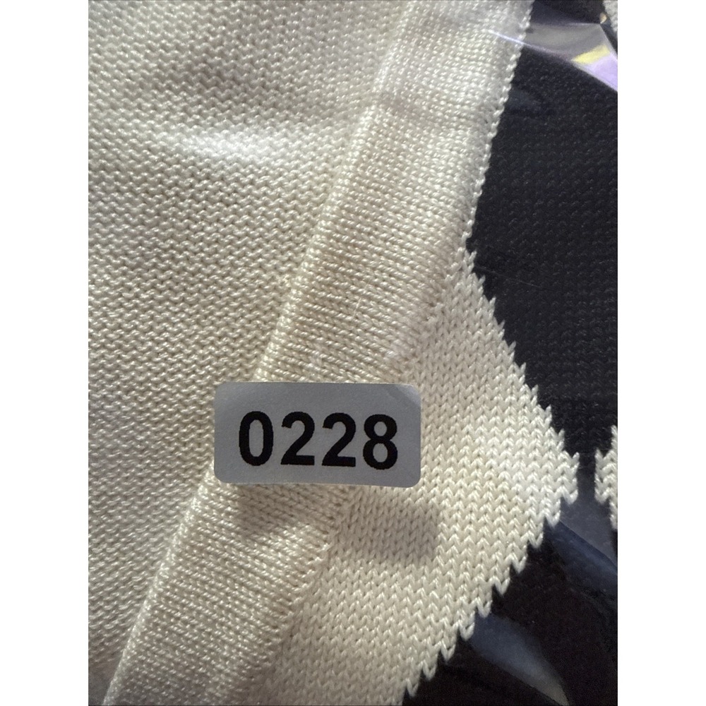 Brooks Brothers Argyle Cardigan Black Cream Button Front Sweater Size S - Picture 8 of 8